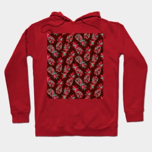 Red Mosaic Pineapples Hoodie